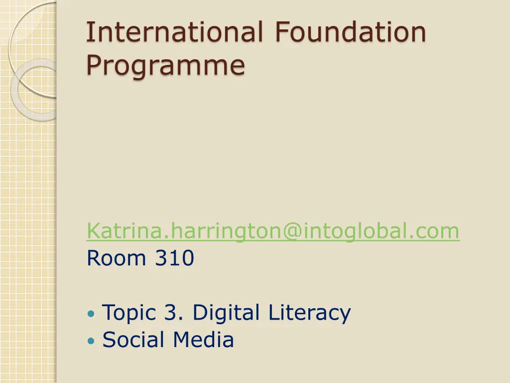 international foundation programme
