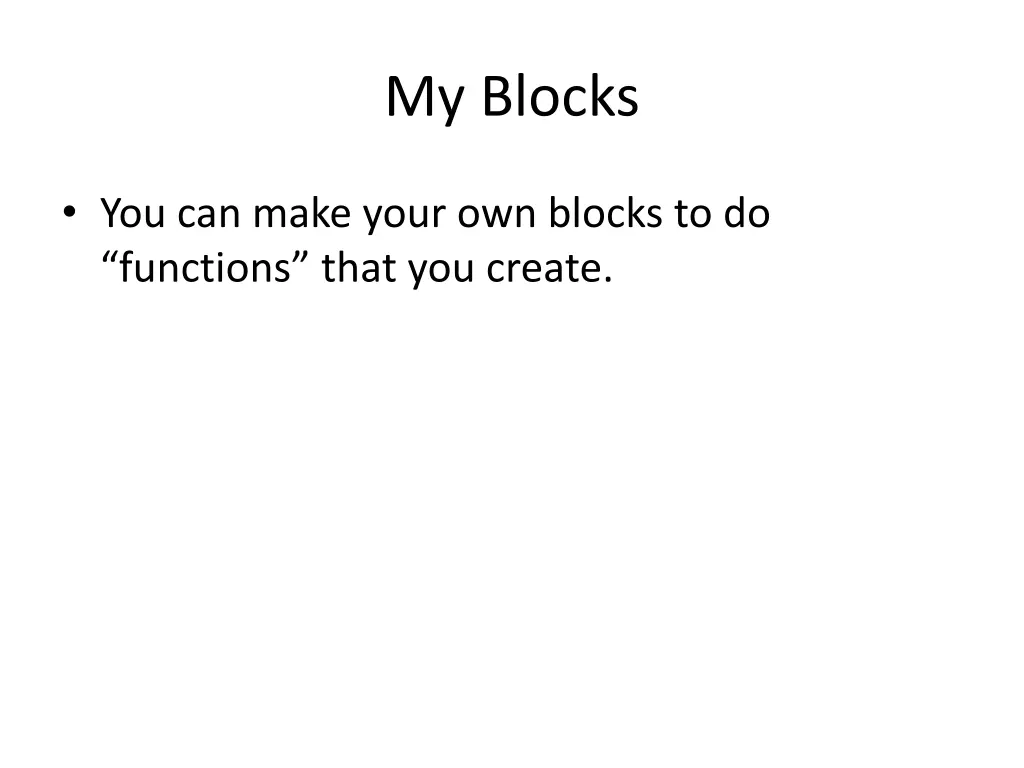 my blocks