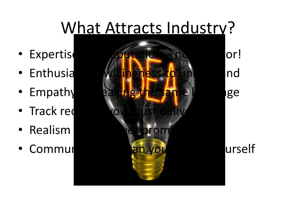 what attracts industry