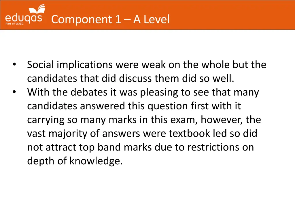 component 1 a level 1