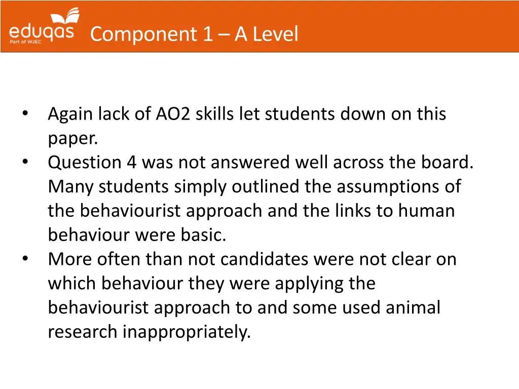 component 1 a level
