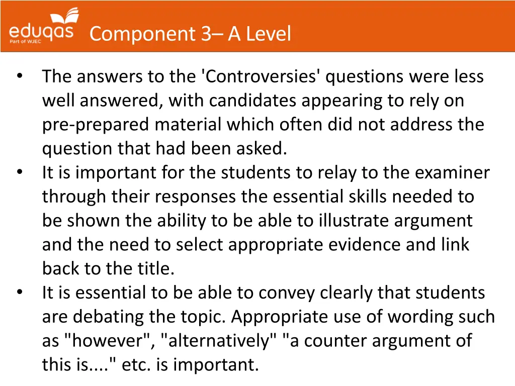 component 3 a level 1