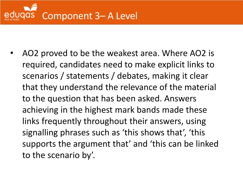 component 3 a level