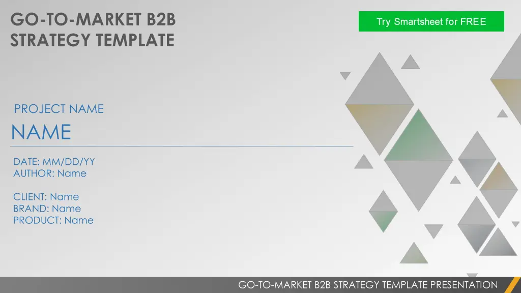 go to market b2b strategy template