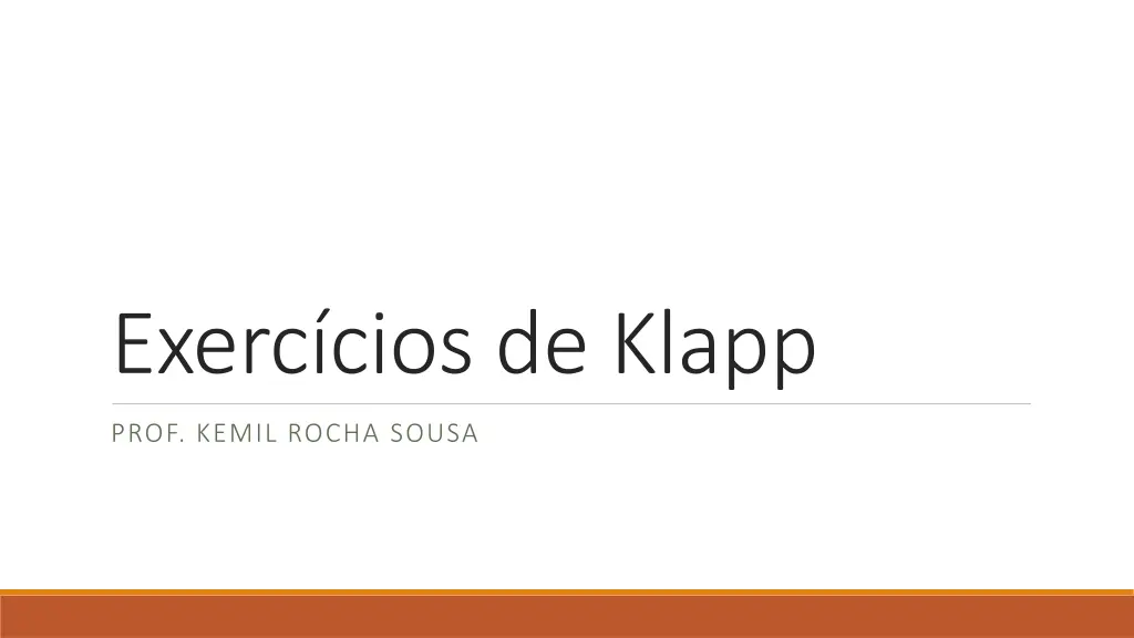 exerc cios de klapp