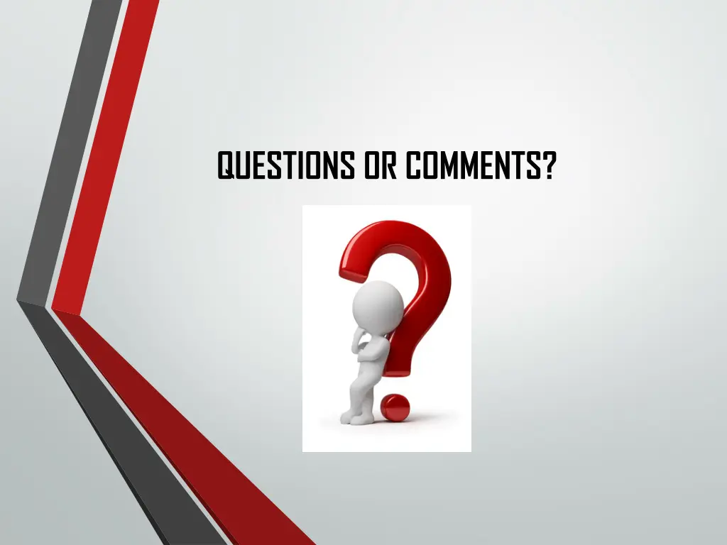 questions or comments