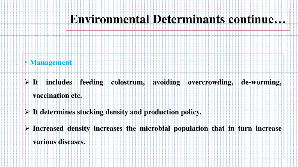environmental determinants continue 5
