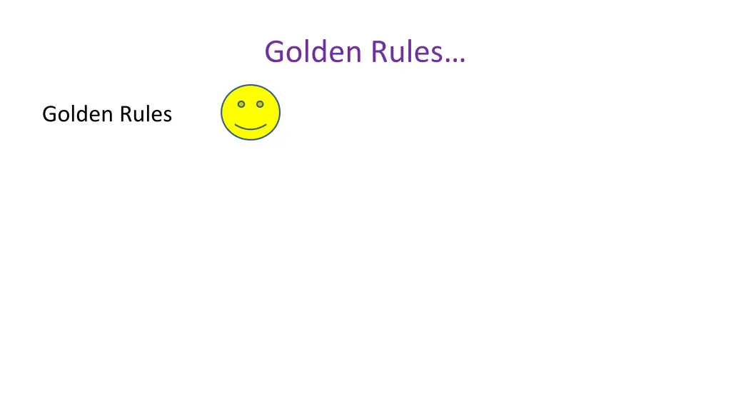 golden rules