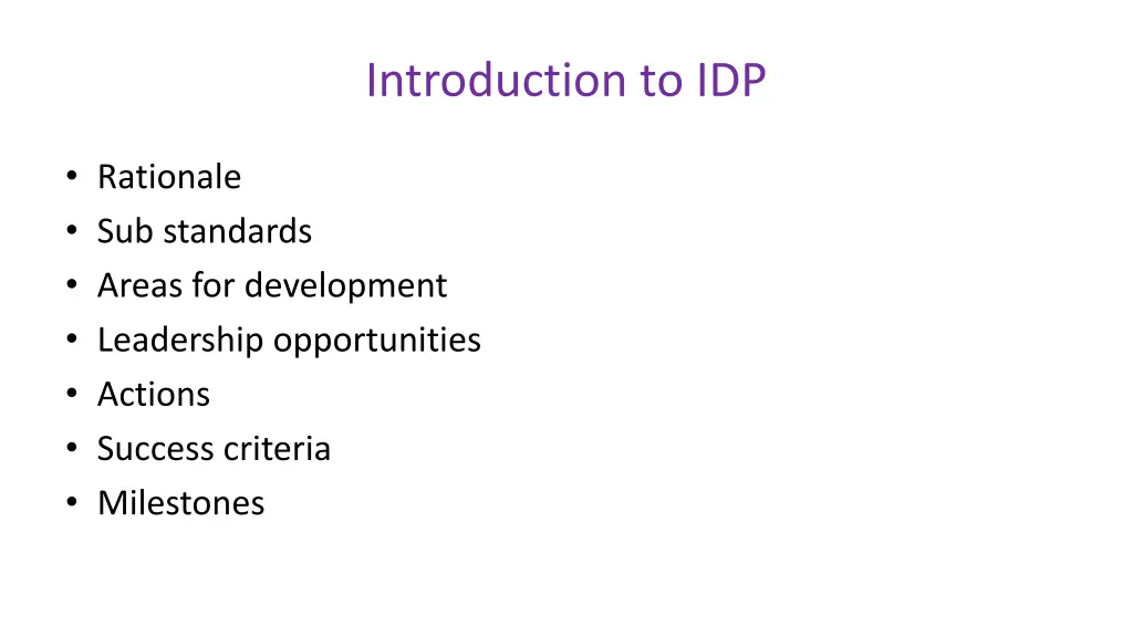 introduction to idp