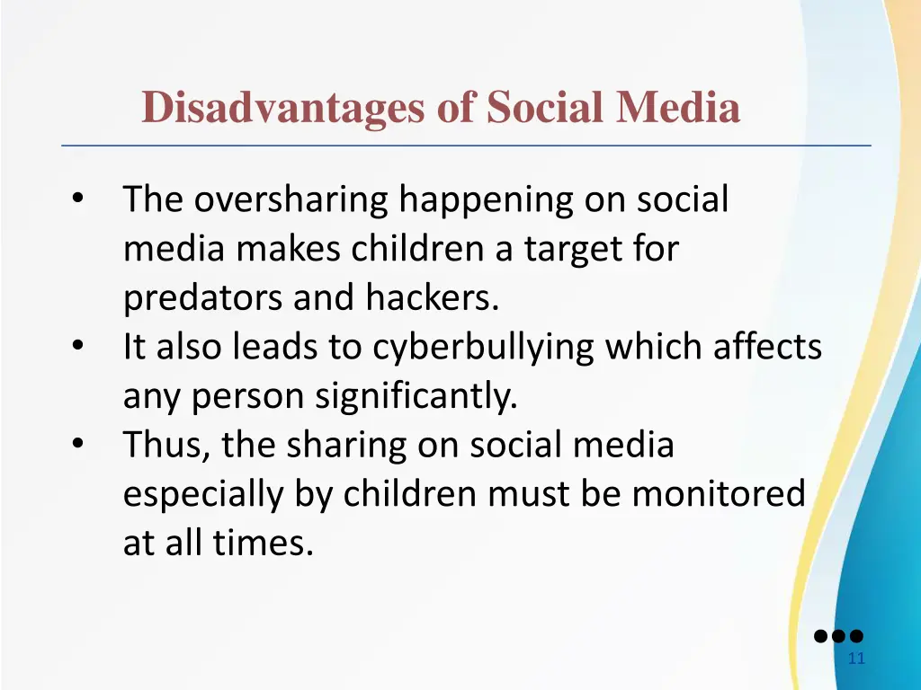 disadvantages of social media 1