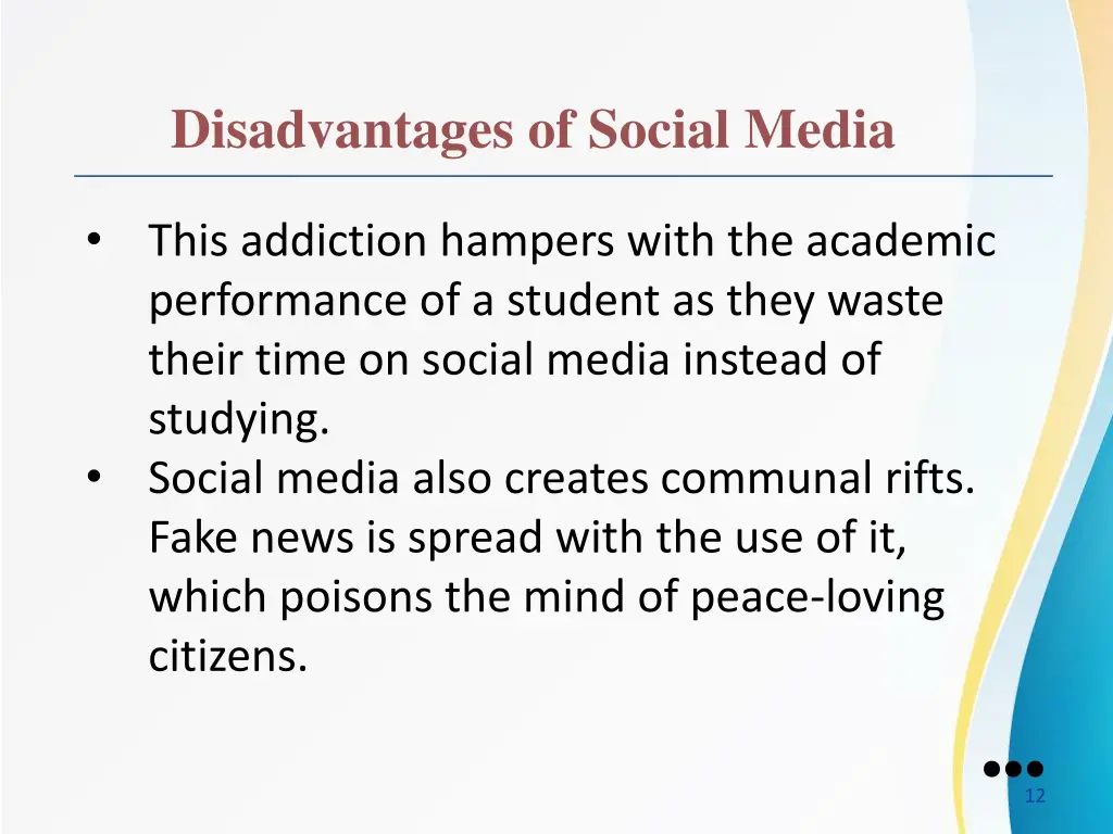 disadvantages of social media 2
