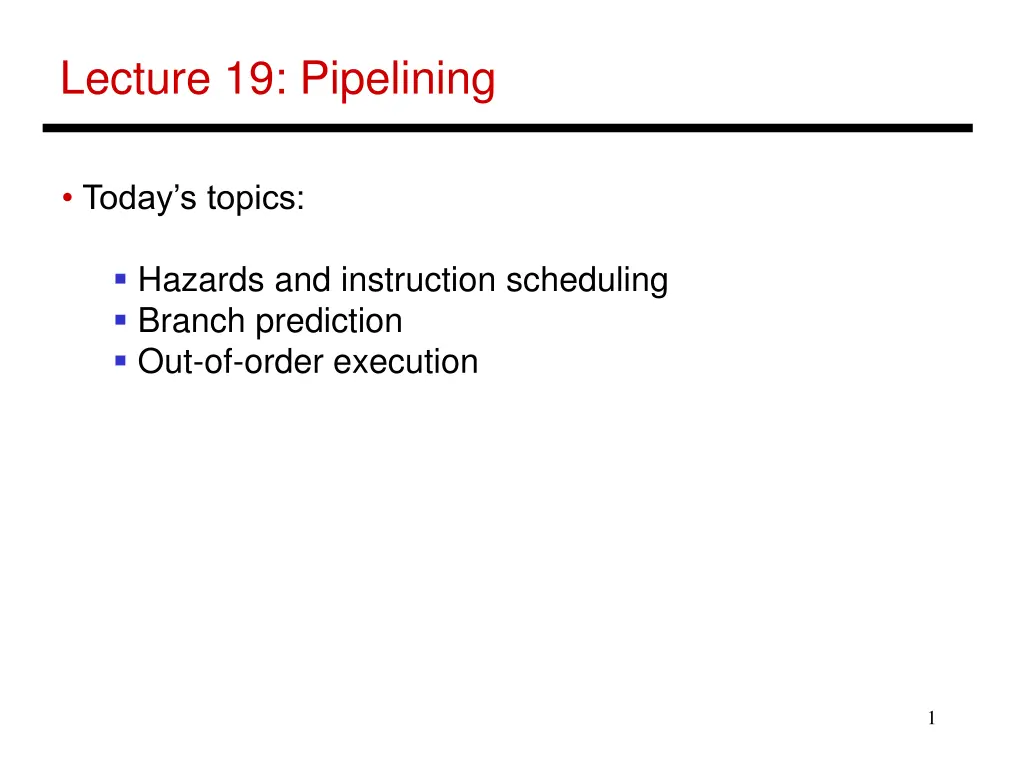 lecture 19 pipelining