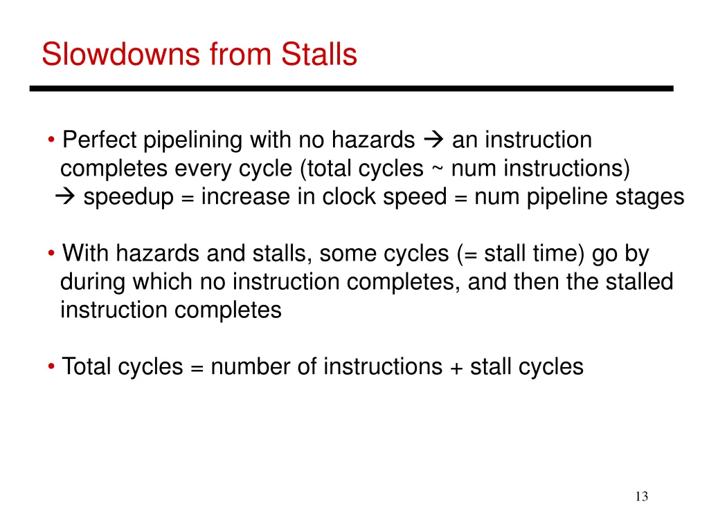 slowdowns from stalls