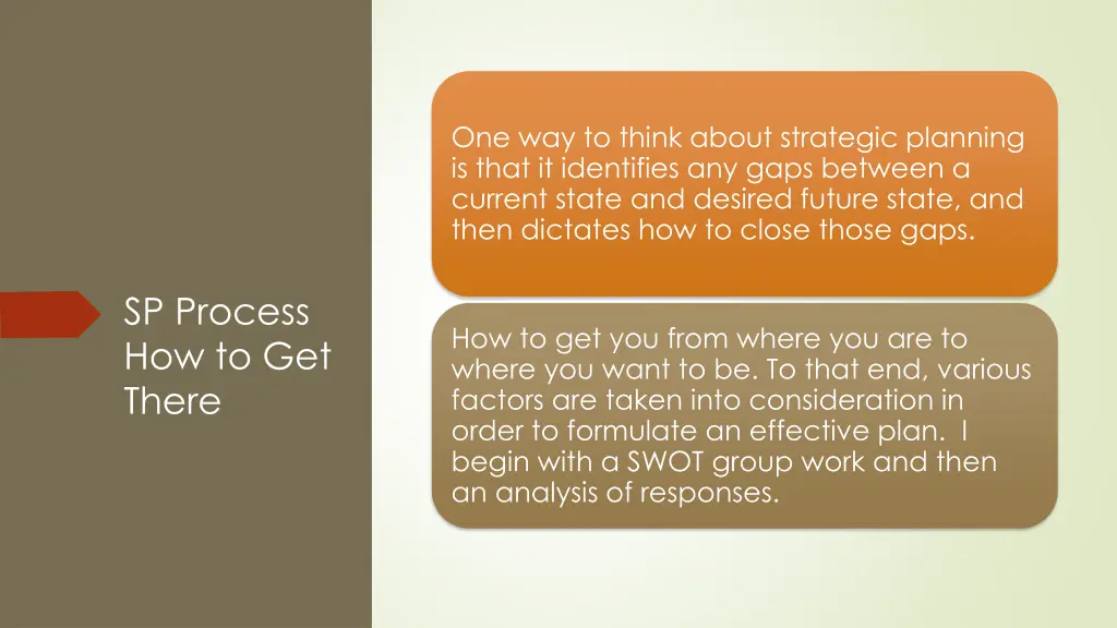 one way to think about strategic planning is that