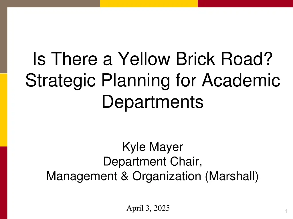 is there a yellow brick road strategic planning