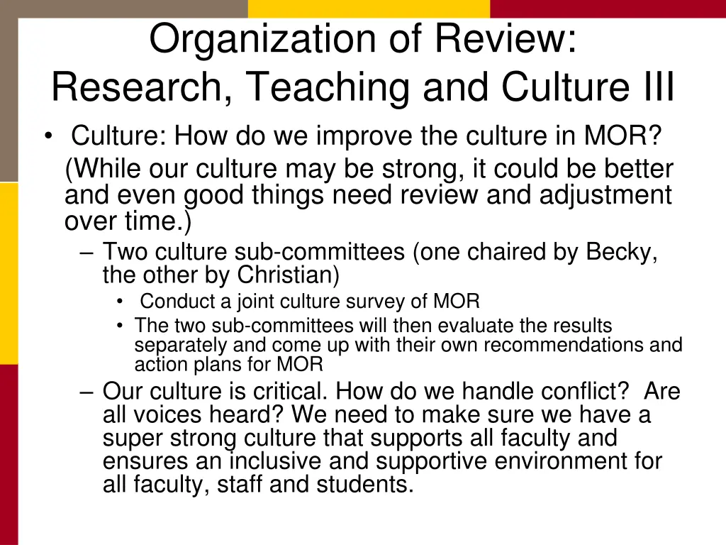 organization of review research teaching 2