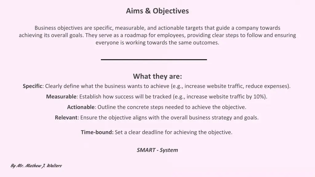 aims objectives