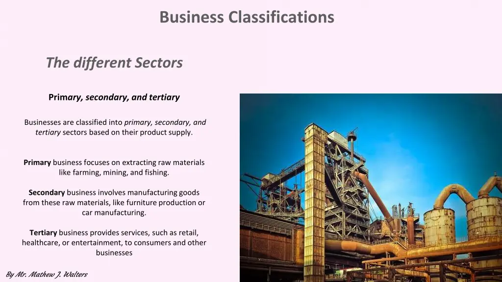 business classifications