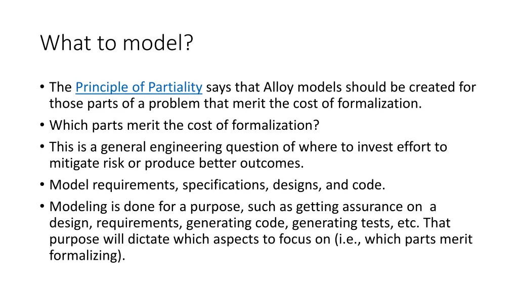 what to model