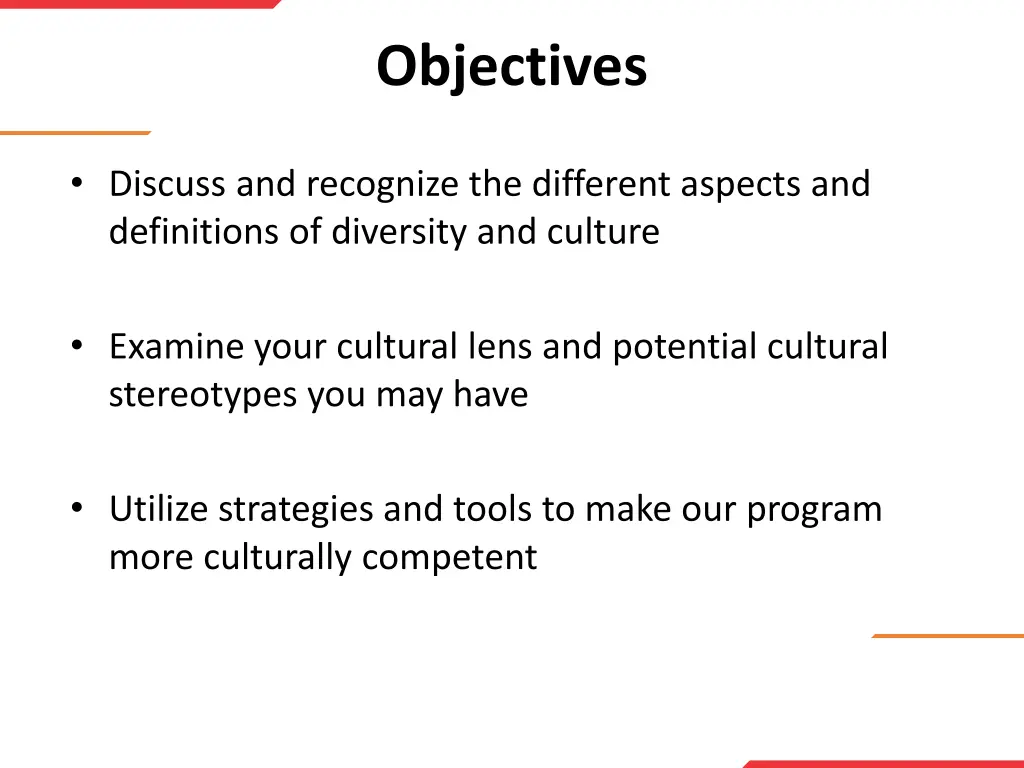 objectives