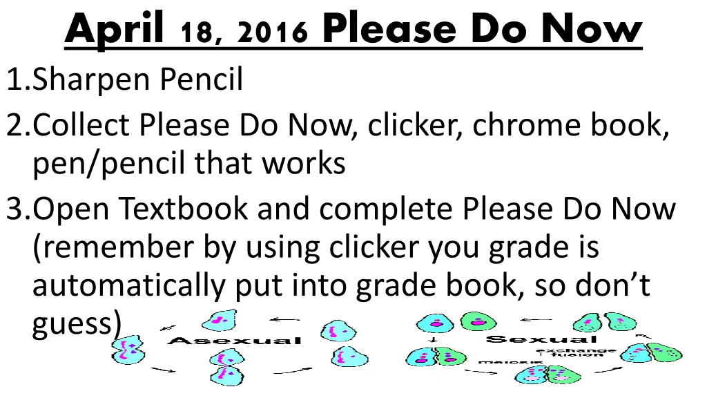 april 18 2016 please do now 1 sharpen pencil