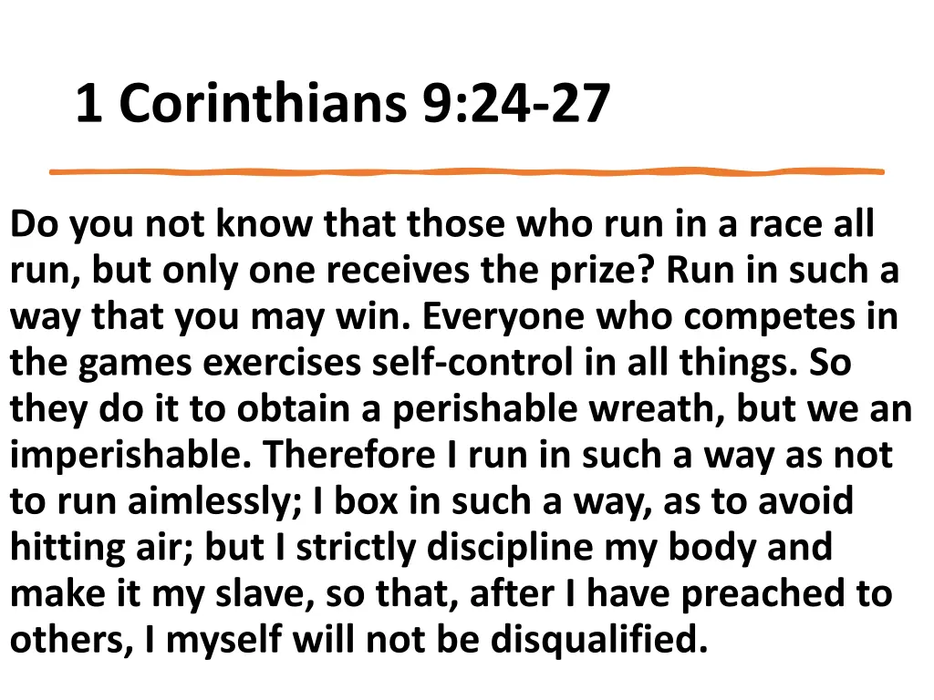 1 corinthians 9 24 27