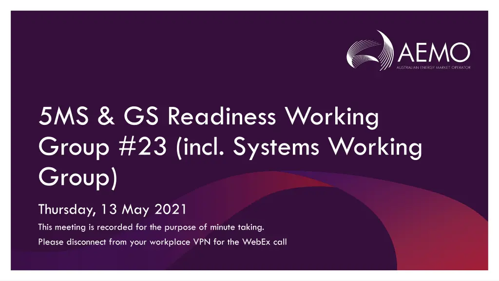 5ms gs readiness working group 23 incl systems