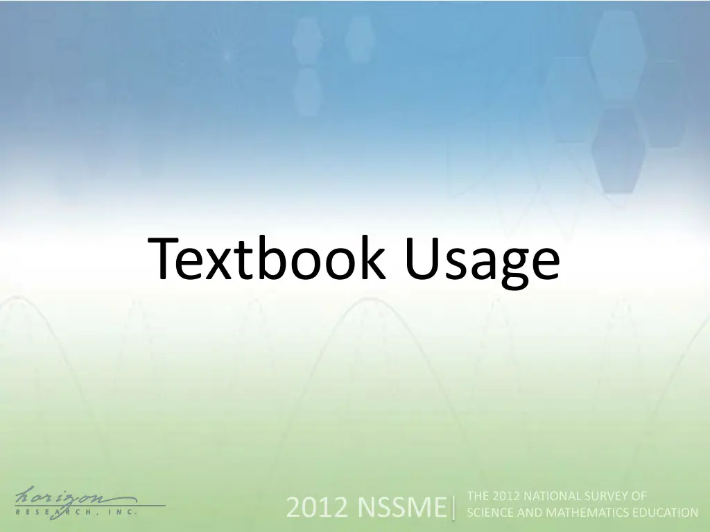 textbook usage