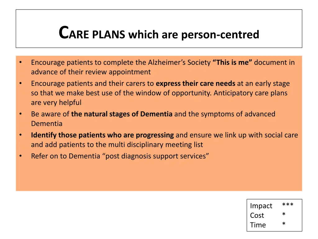c are plans which are person centred