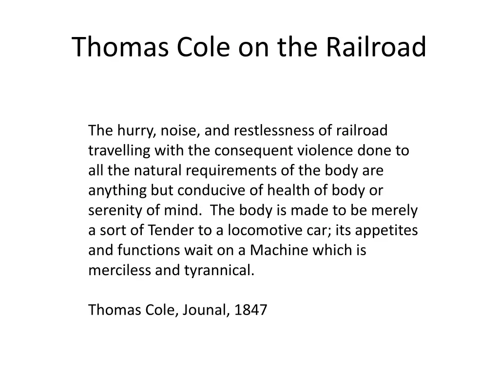 thomas cole on the railroad