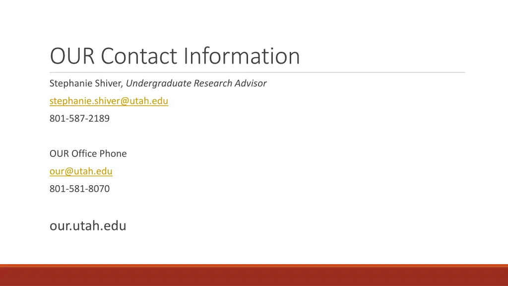 our contact information