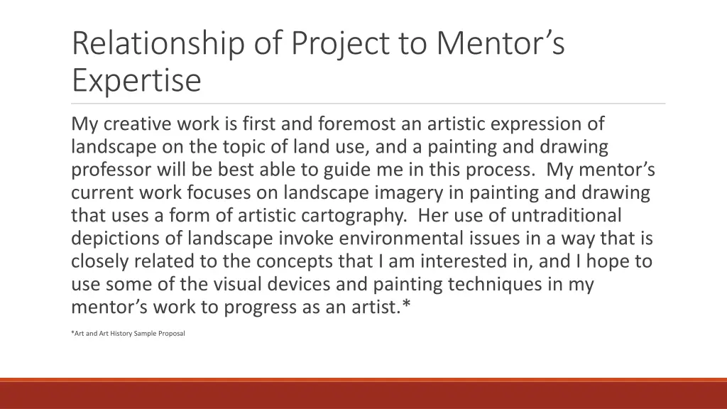 relationship of project to mentor s expertise 1