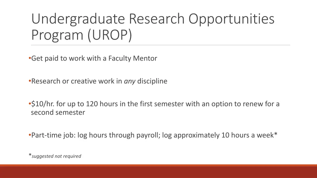 undergraduate research opportunities program urop