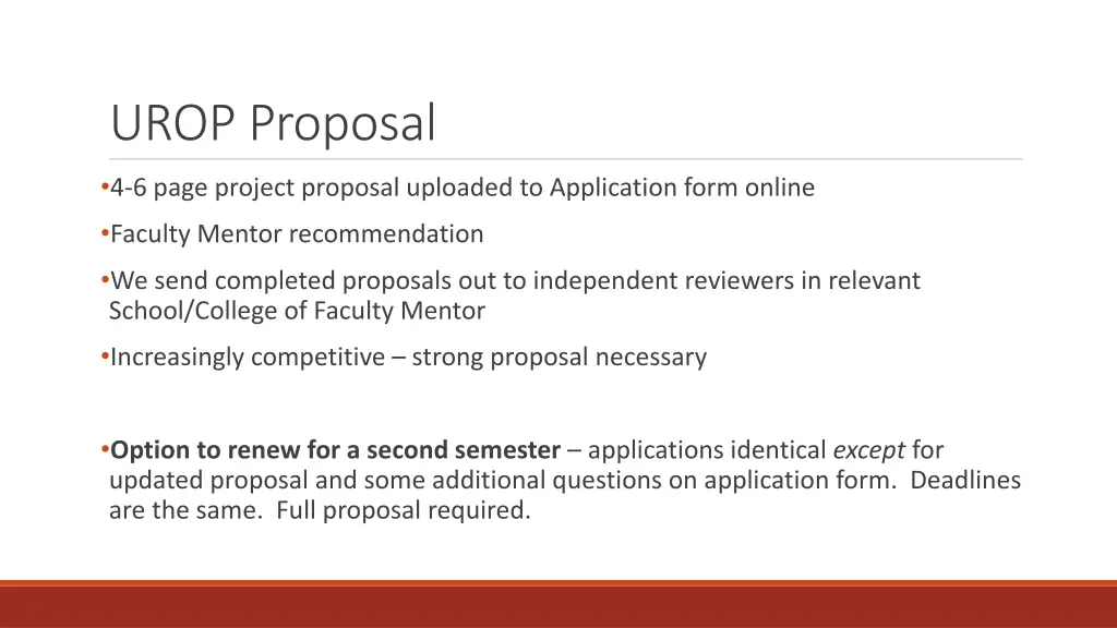 urop proposal