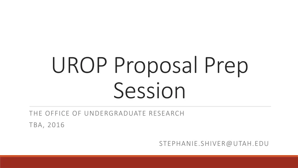 urop proposal prep session