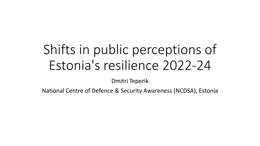 shifts in public perceptions of estonia