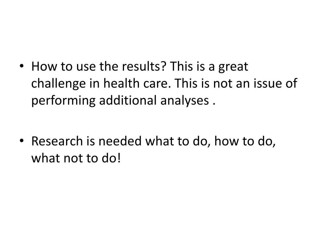 how to use the results this is a great challenge