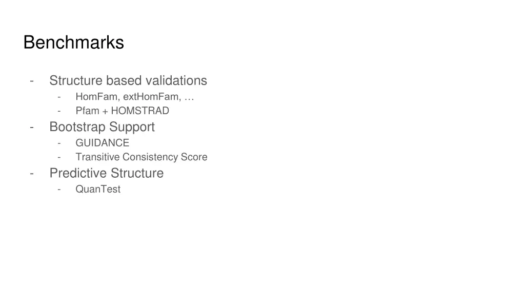 benchmarks