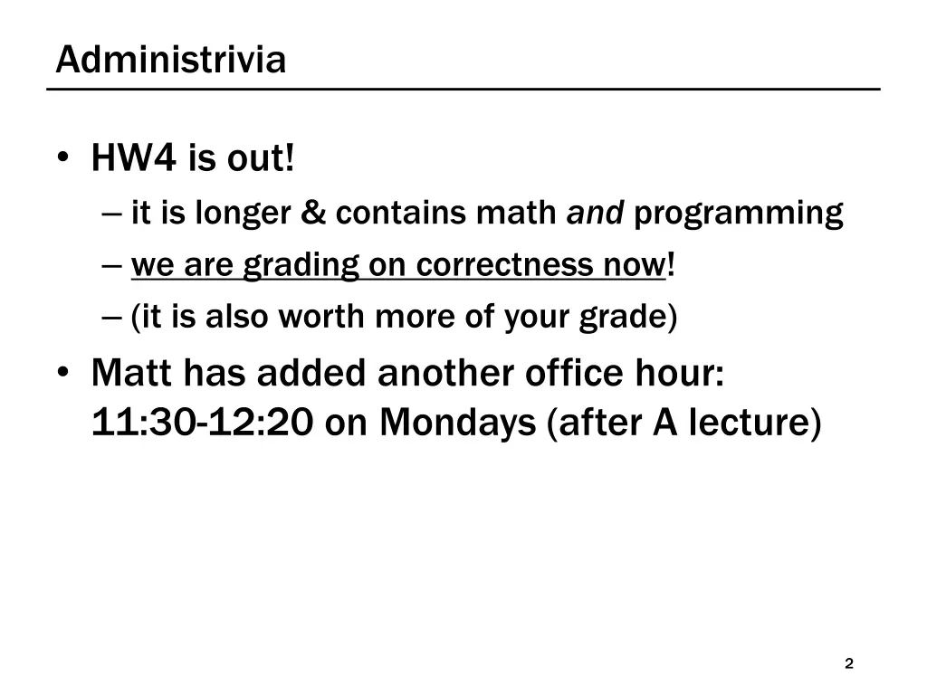 administrivia