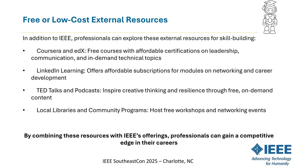 free or low cost external resources