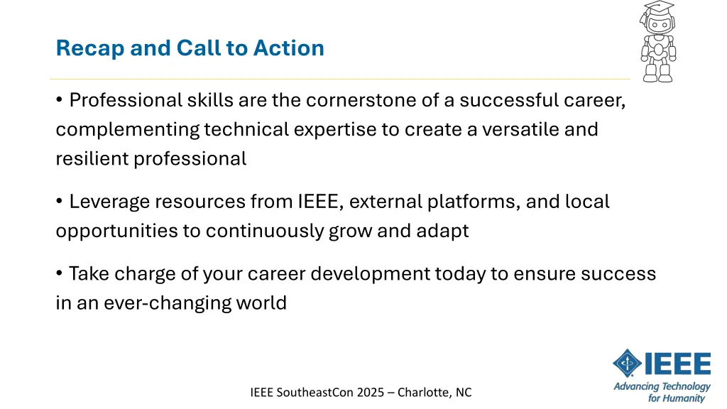 recap and call to action