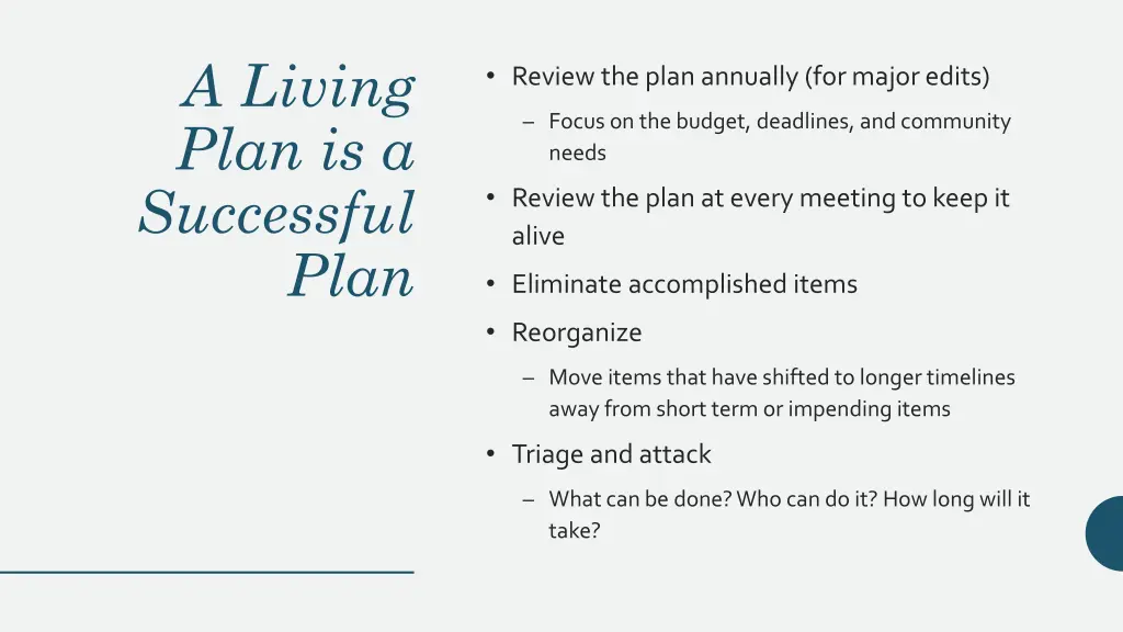 a living plan is a successful