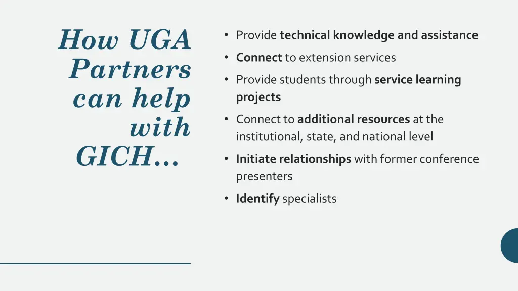 how uga partners can help