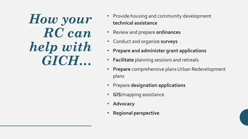 how your rc can help with gich