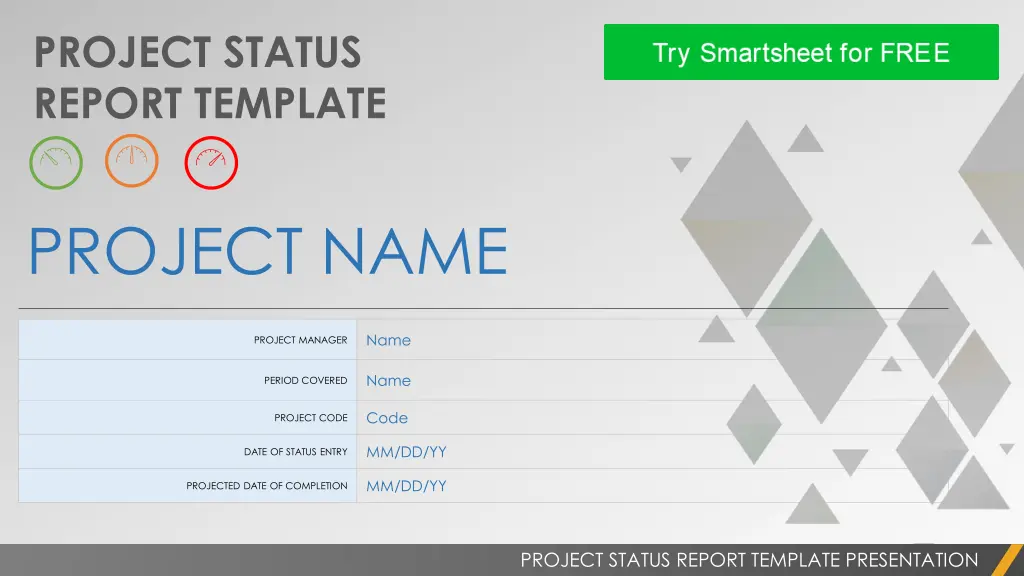 project status report template