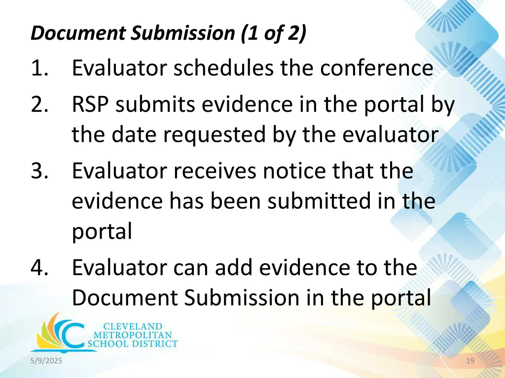document submission 1 of 2 1 evaluator schedules