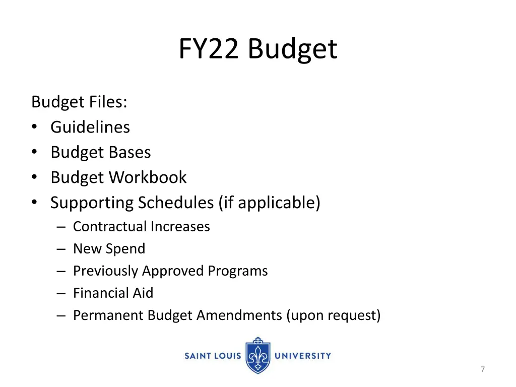 fy22 budget