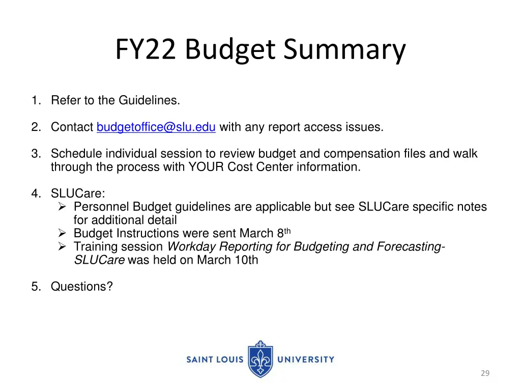 fy22 budget summary