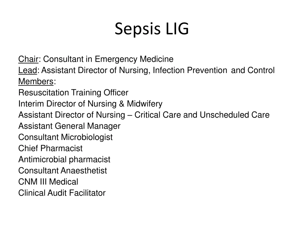 sepsis lig
