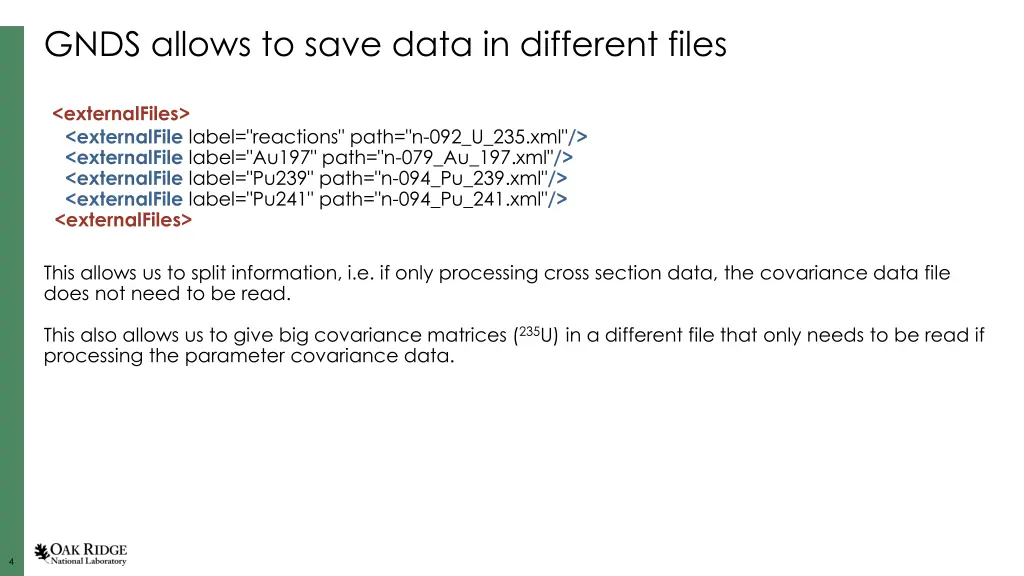 gnds allows to save data in different files